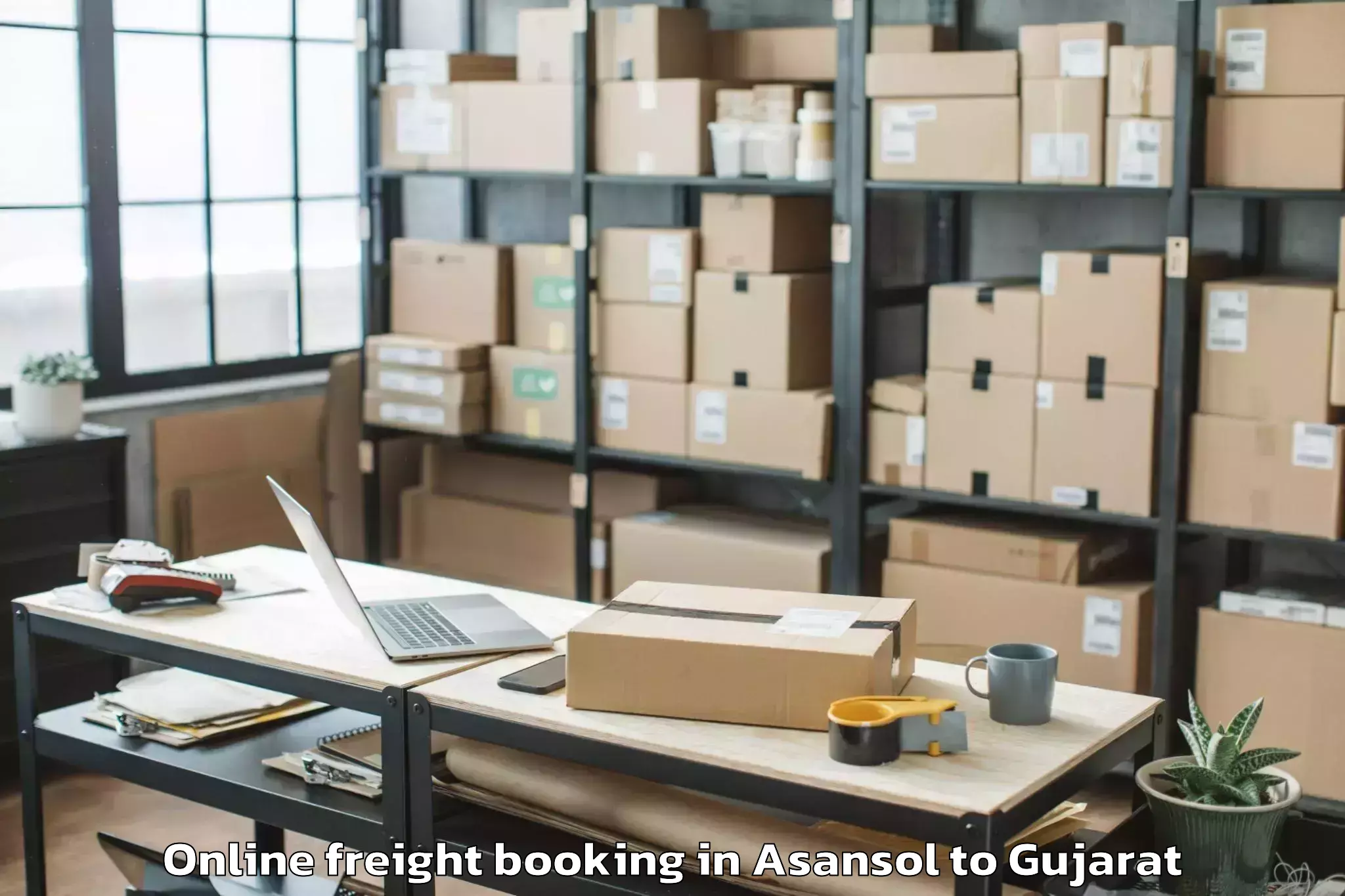 Book Asansol to Santrampur Online Freight Booking